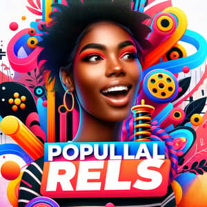 Engaging Bright Colors Reels Thumbnail | Trendy Black Female Persona