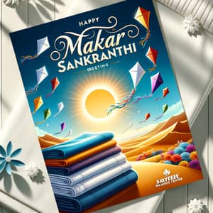 Vibrant Makar Sankranthi Greeting Card | Sayee Washing Centre