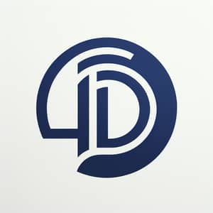 Elegant FD Logo Design in Royal Blue | Minimalist Aesthetic