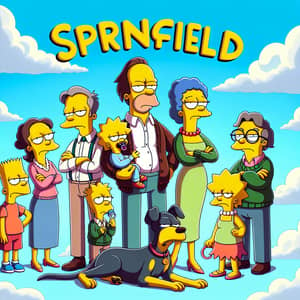 The Simpsons Animated Sitcom Poster | Springfield Family
