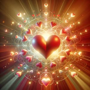 Abstract Representation of Love | Vibrant Heart Symbol
