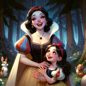 Snow White and Daughter - Magical Fairytale Scene