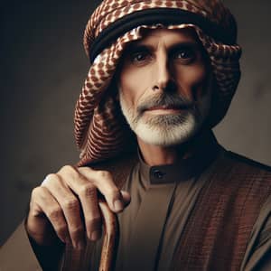 Dignified Middle-Eastern Man in Traditional Attire