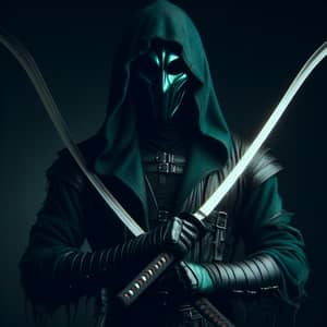 Emerald-Green Ninja Warrior | Enigmatic Dark Stance