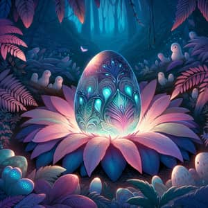Enchanting Fantasy Egg in Mystical Forest - Magical Moment