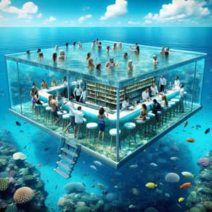 Glass Bottom Floating Bar | Crystal Clear Waters & Colorful Marine Life