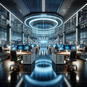 Futuristic Office Scene: Seamless Technology Integration | Corporate