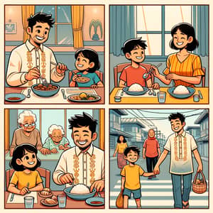 Filipino Values Comic Strip: Unity, Compassion, and Faith