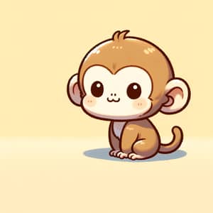 Adorable Small Monkey in Right Perspective