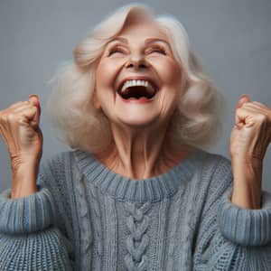 Extremely Euphoric Woman - Smiling with Joy