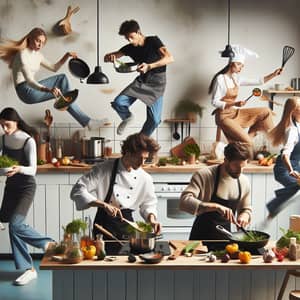 Diverse Chefs Creating Unique Dishes | Contemporary Kitchen Scene
