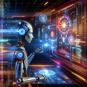 Hyper-Futuristic AI Illustration | Advanced Technology Visuals