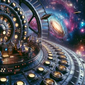 Galactic Journey: Retro-Futuristic Space Adventure