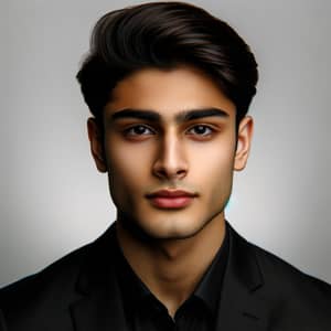 Professional Indian College Student LinkedIn Profile Picture in Black Formals