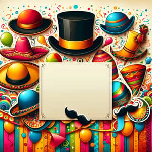 Festive Hat Party Invitation Background