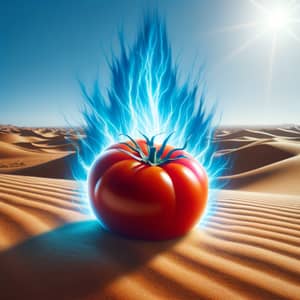 Super Saiyan Blue Tomato in Desert