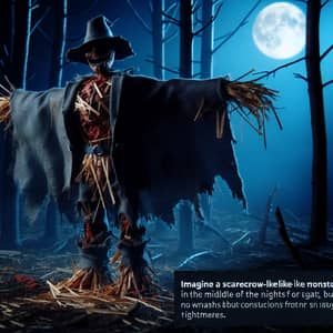 Scarecrow Monster: A Nightmare Vigilante in the Dark Woods
