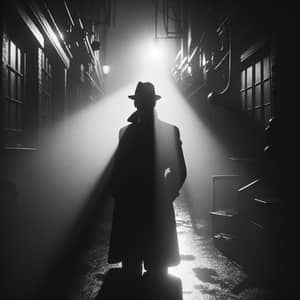 Mysterious Figure in Shadows | Film Noir Style Intrigue