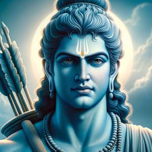 Sri Rama: Divine Hindu Deity with Blue Skin and Bow