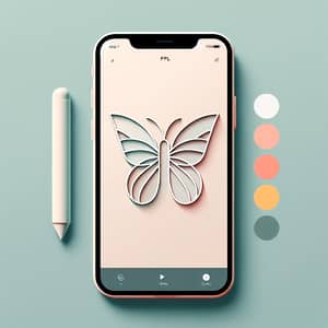 Minimalistic 'A' Butterfly Design for App | Clean Lines & Gradients