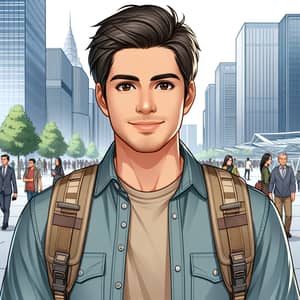 Modern Cityscape Portrait of Middle-Eastern Man named Faisal