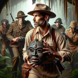 Historic Adventure: Indiana Jones Chased by Nazis in Jungle