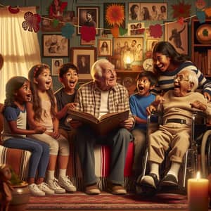 Heartwarming Family Scene Embracing Diversity and Unity