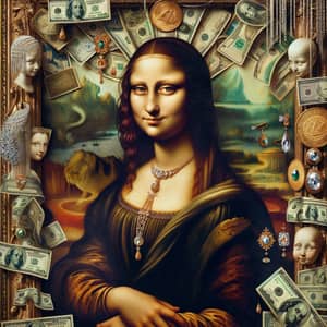Opulent Reinterpretation of Mona Lisa in 16th Century Style