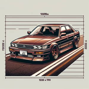 Brown Toyota Chaser JZX100 Vector Artwork
