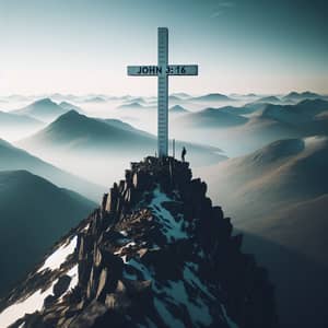 John 3:16 Cross on Mountain Top