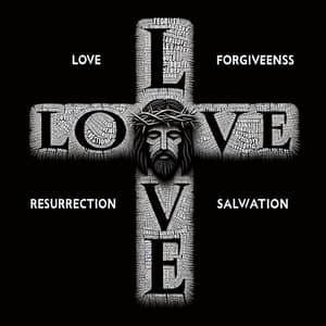 Cross Symbolizing Love, Forgiveness, Resurrection & Salvation