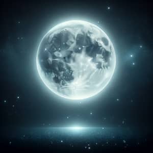 Ethereal Moonlit Night | Celestial Beauty in Dark Sky