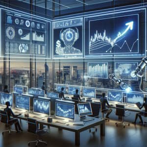 Dynamic Trading Automation - Modern Office Setup Visualization