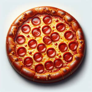 Detailed Pepperoni Pizza Image | Crispy Crust, Melting Cheese