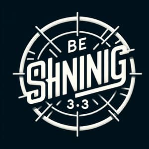 Be SHINING | Graphic Design with White Circle and Framework