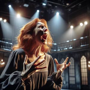 Captivating Theatre Performance by Red-Haired Caucasian Actress