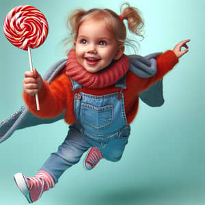 Child with Flying Lollipop