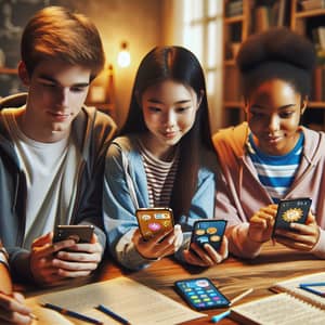Teenagers Engage in Collaborative Learning with Educational Apps