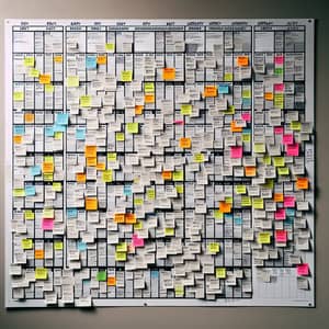 Colorful Sticky Note Wall Calendar for Meetings | Current Month