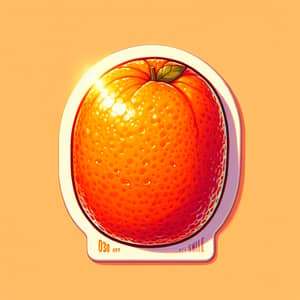 Vibrant Peel-Off Sticker in Vivid Orange Color