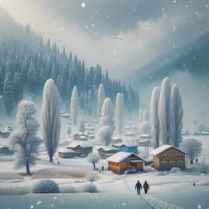 Snowfall Scenery in Kashmir | Winter Landscape View