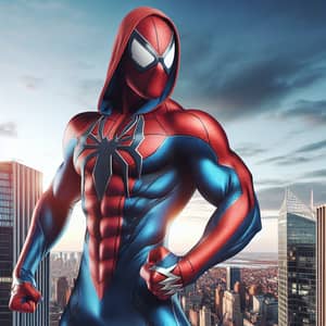 Superhero on Tall Building | Agile Web-Slinging Character