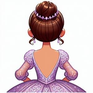 Latina Quinceañera in Lavender Dress with Mexican Heritage Details