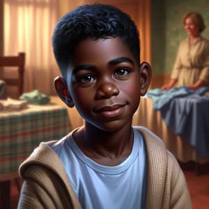 Wholesome Portrait of an 11-Year-Old African American Boy