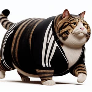 Unique Tabby Cat in Athletic Costume - Animated Film Style