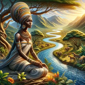 African River Goddess | Calm & Nurturing Spirit by Serpentine River