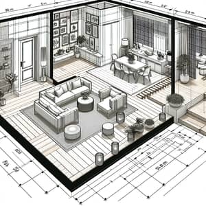 Modern Living Room Design: 4m x 6m Dimensions
