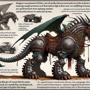 Medieval Offroad Animal: Dragon-Warhorse Hybrid for Epic Adventures