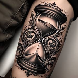 Detailed Hourglass Tattoo Design | Craftsmanship & Artistry