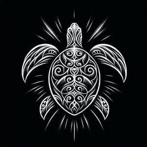 Polynesian Turtle Tattoo Design: Harmony of Darkness & Light